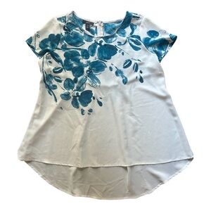 Alfani womans blue and white shirt Size Large